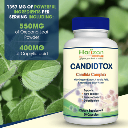 Candidtox Advanced Candida Cleanse and Gut Health Support Supplement by Horizon Supplements